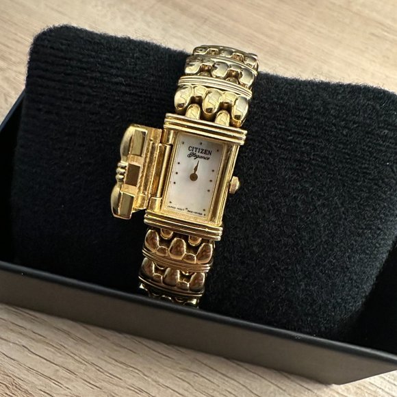 Vintage 90's "BRACELET QUARTZ WATCH" by Citizen Elegance - Time Tested - Covered - Picture 2 of 10